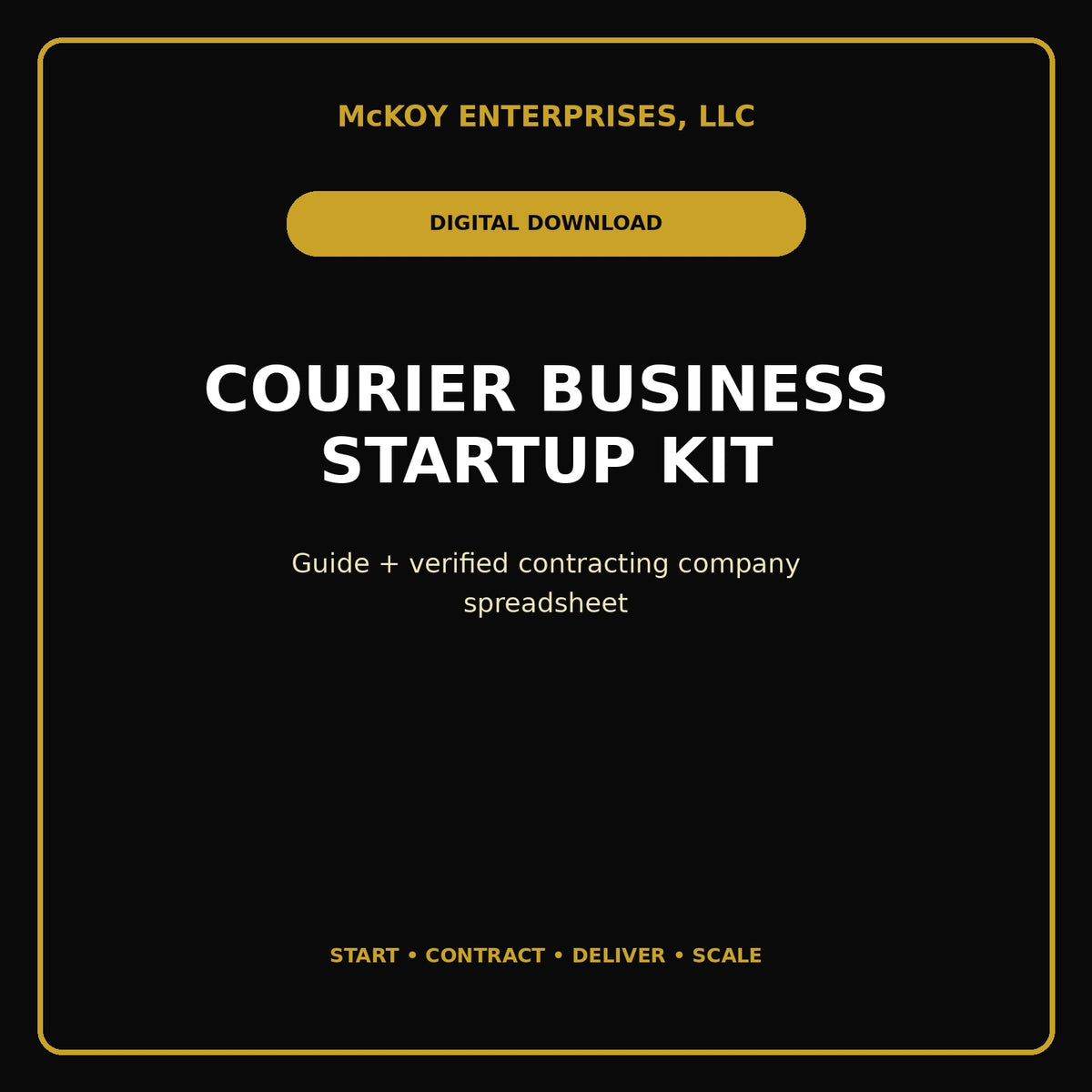 McKoy Courier Business Startup Kit | Guide + Contracting Directory