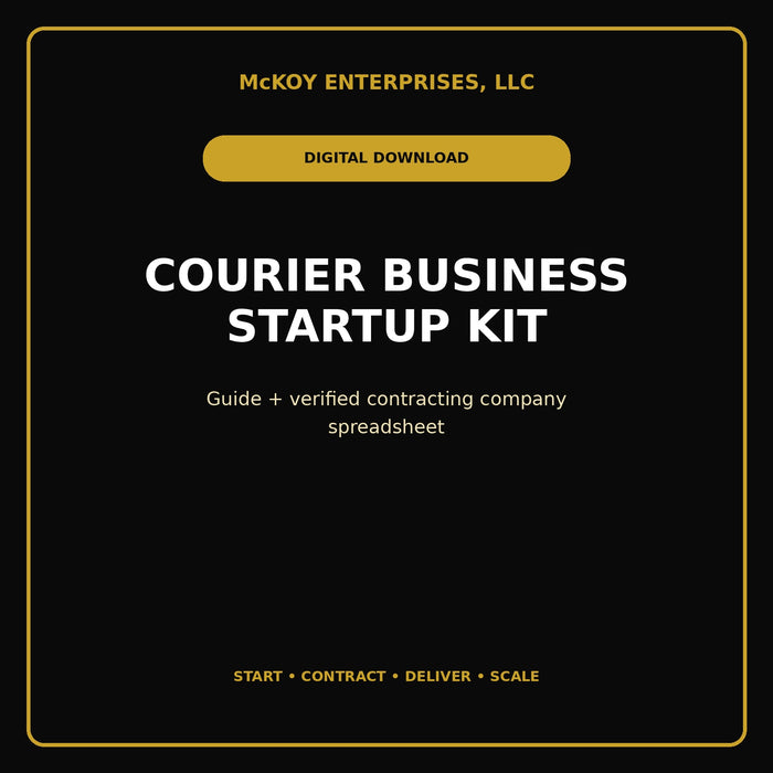 McKoy Courier Business Startup Kit | Guide + Contracting Directory
