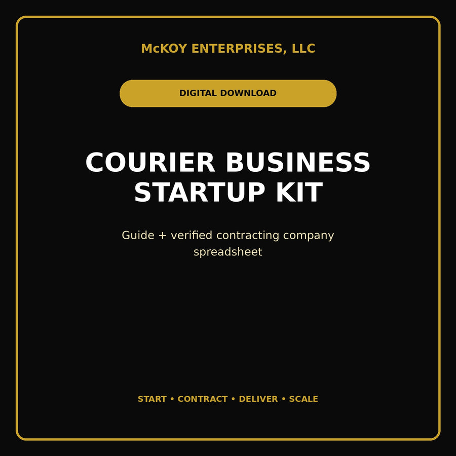 McKoy Courier Business Startup Kit | Guide + Contracting Directory