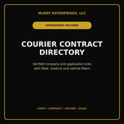 McKoy Courier Business Startup Kit | Guide + Contracting Directory