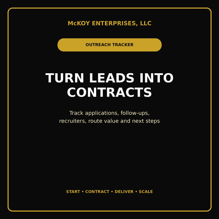 McKoy Courier Business Startup Kit | Guide + Contracting Directory