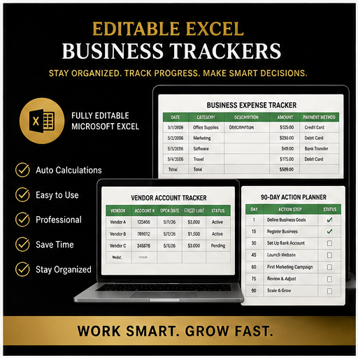 McKoy Business Launch Kit | Business Startup Workbook & Trackers