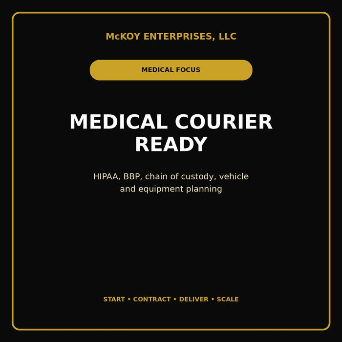 McKoy Courier Business Startup Kit | Guide + Contracting Directory