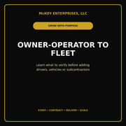 McKoy Courier Business Startup Kit | Guide + Contracting Directory